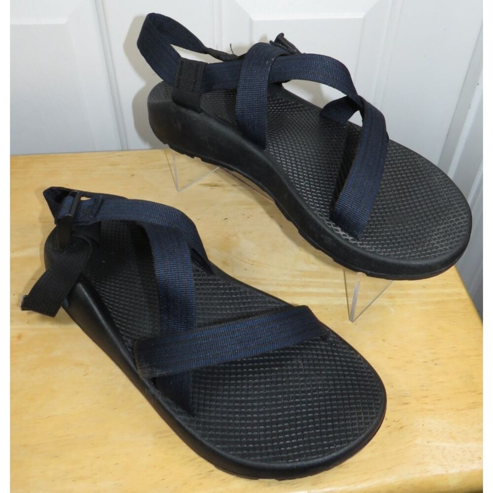 Chaco Men's Z/1 Classic Sandals Navy/Black Stripe Strap Size 12 Outdoor Hiking